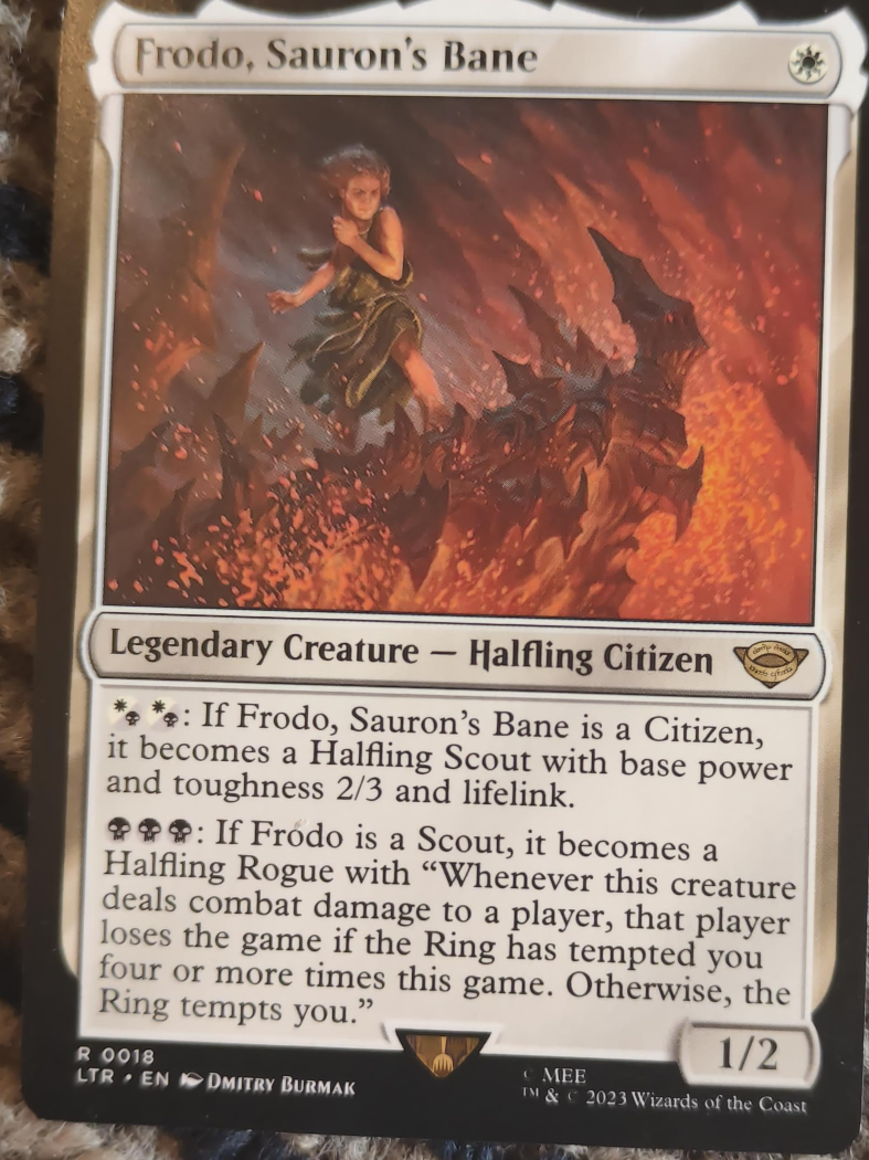 Frodo, Sauron's Bane Magic: The Gathering Card thumbnail