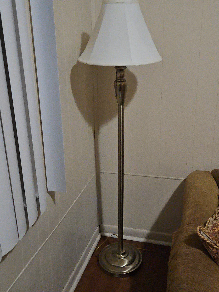 Floor Lamp with White Shade thumbnail