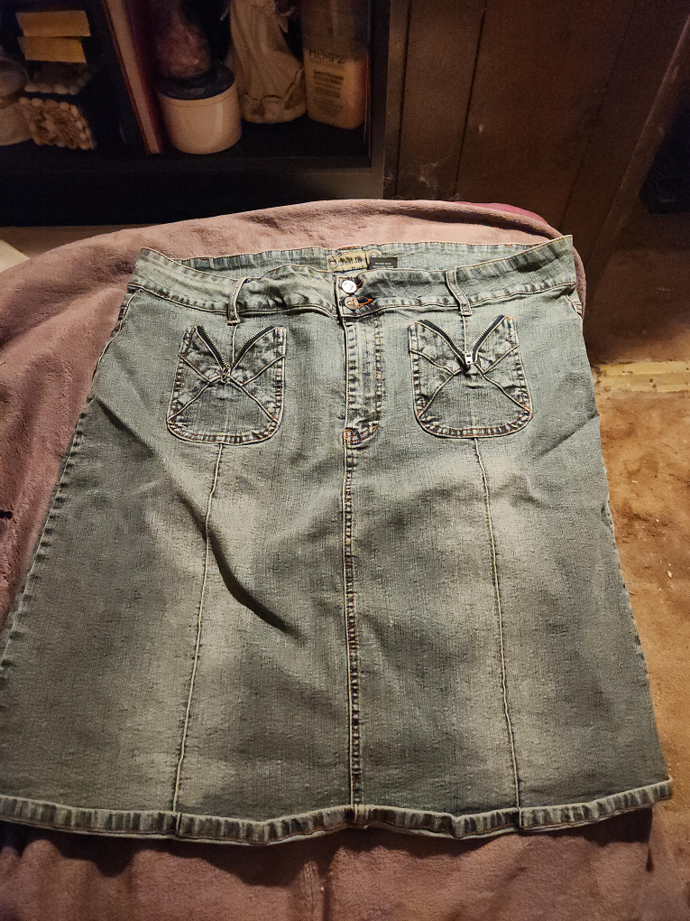 Crest Jean Skirt thumbnail
