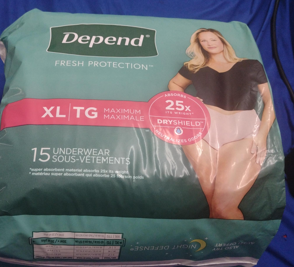 Depend Underwear - XL/TG - 15 Count thumbnail