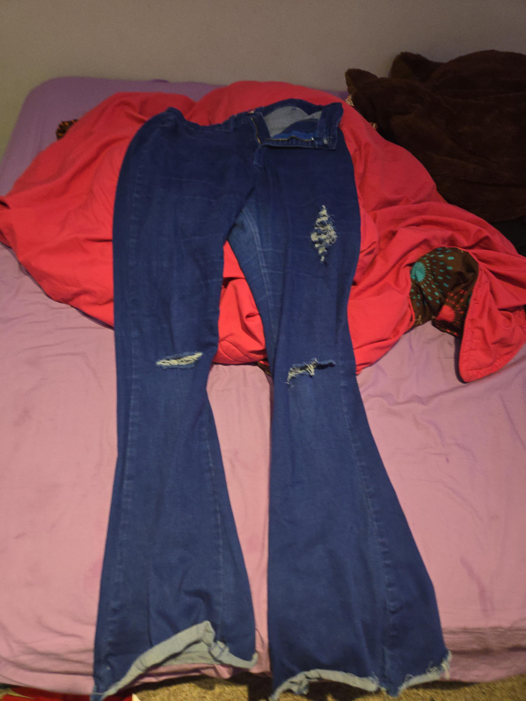 New Look Blue Flare Jeans - Size 915 thumbnail