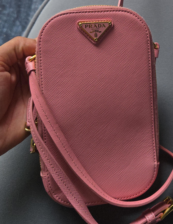Prada Pink Crossbody Phone Bag thumbnail