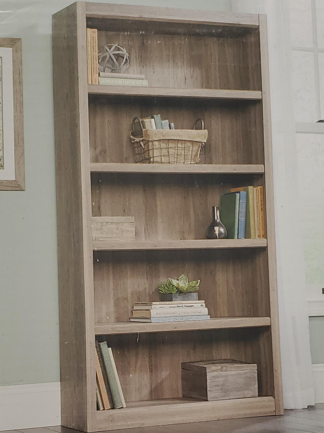 🔥New🔥 Sauder 5-Shelf Bookcase - Salt Oak Finish