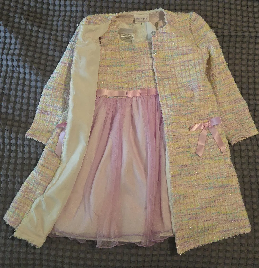 Iris & Ivy Tweed Dress & Jacket Set