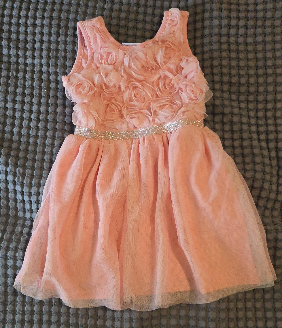 Pink Dress with Floral Detail