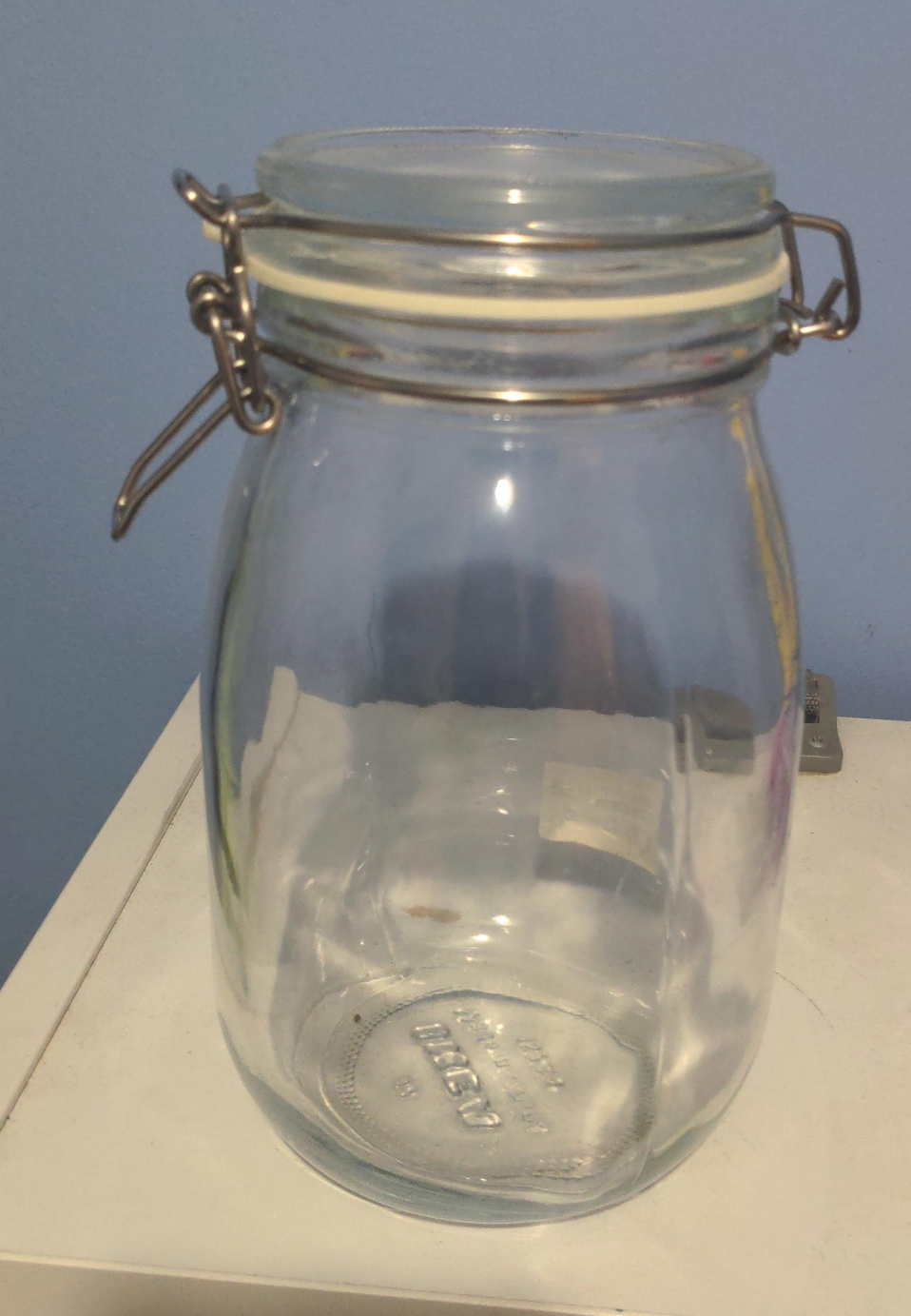 Clear Glass Jar with Lid thumbnail