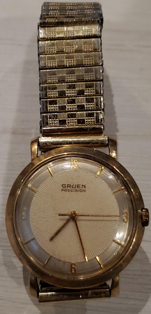 Vintage Gruen Precision Watch with Sunbeam Band thumbnail