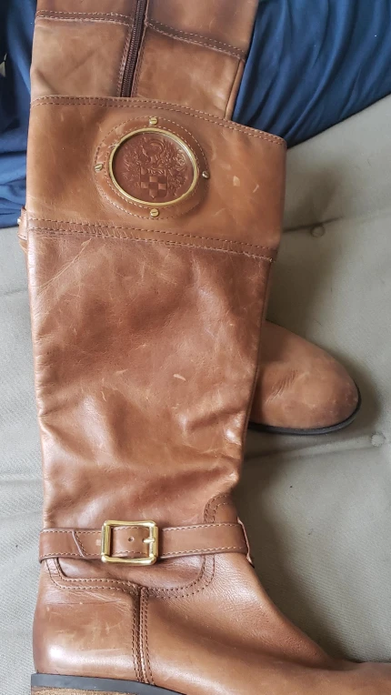 Vince Camuto Brown Leather Riding Boots