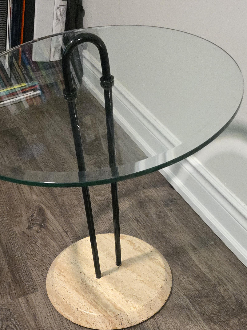 Round Glass Top Accent Table thumbnail