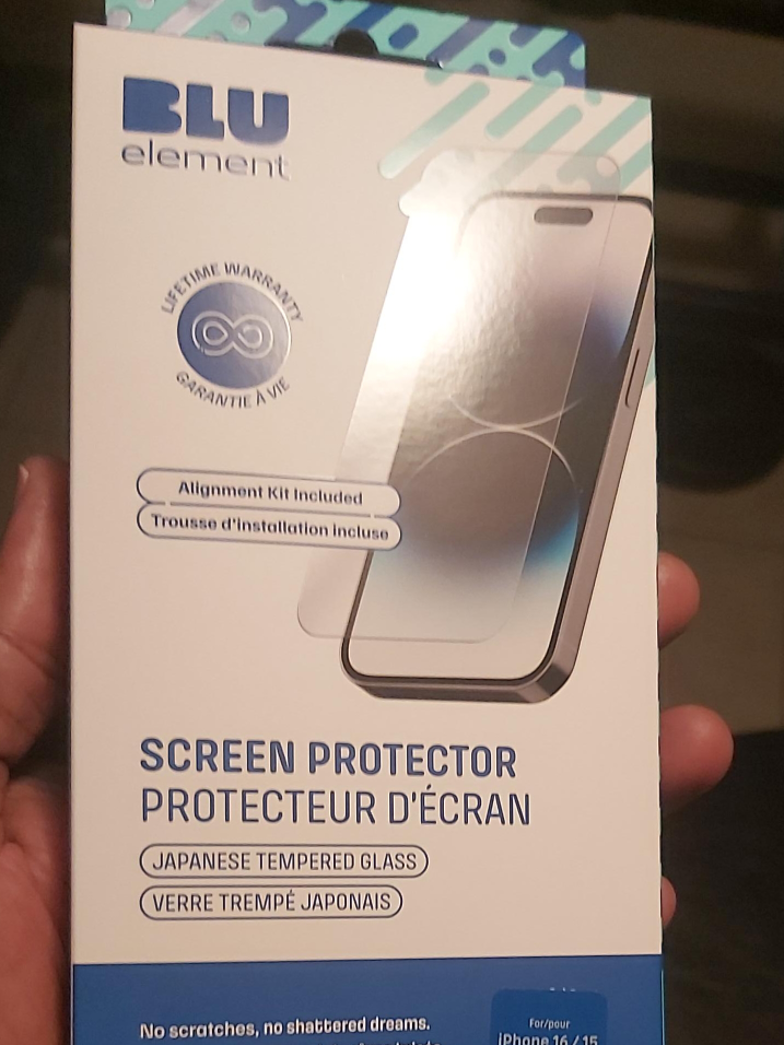 New BLU Element iPhone 16/15 Screen Protector thumbnail