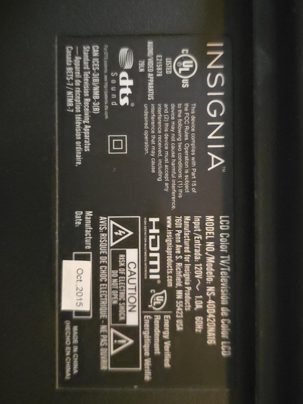 Insignia LCD Color TV thumbnail