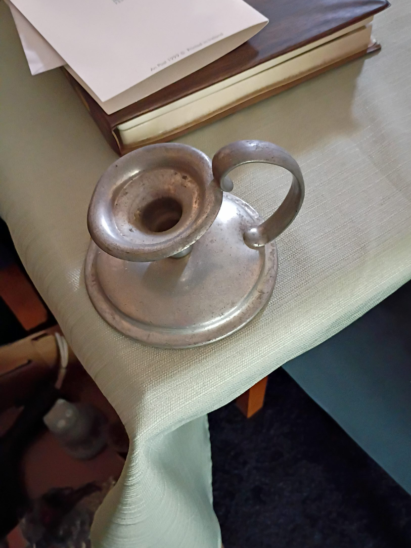 Vintage Pewter Candlestick Holder thumbnail