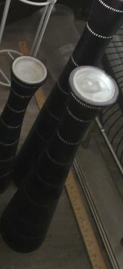 3 Black Decorative candle holders thumbnail