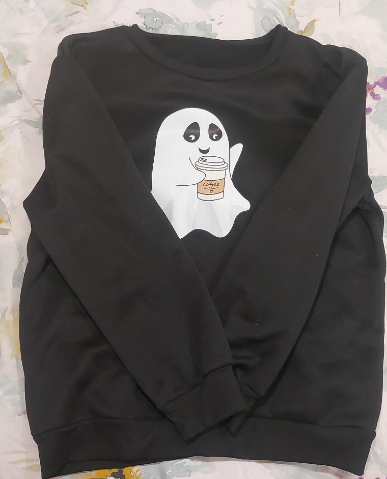 Ghost with Coffee Sweatshirt thumbnail