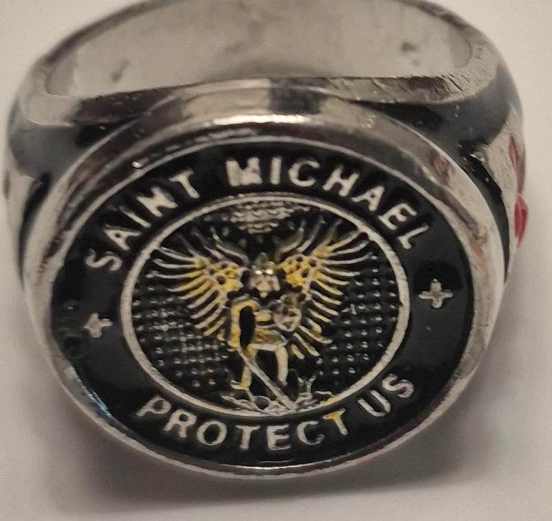 Saint Michael Ring - Size:10 thumbnail