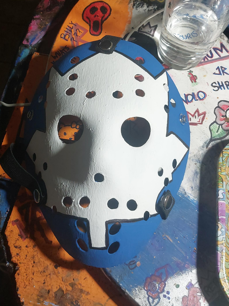 Hockey Mask - Blue & White thumbnail