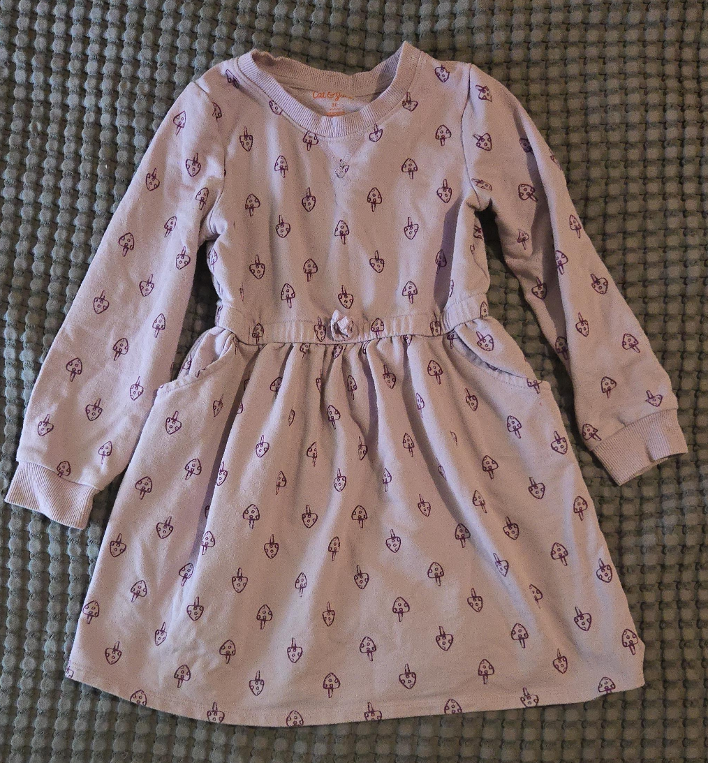 Cat & Jack Girls' Dress with Mushroom Print