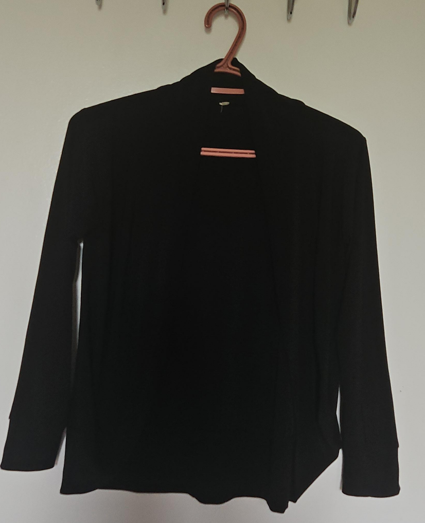 Black Long Sleeve Top Cardigan thumbnail