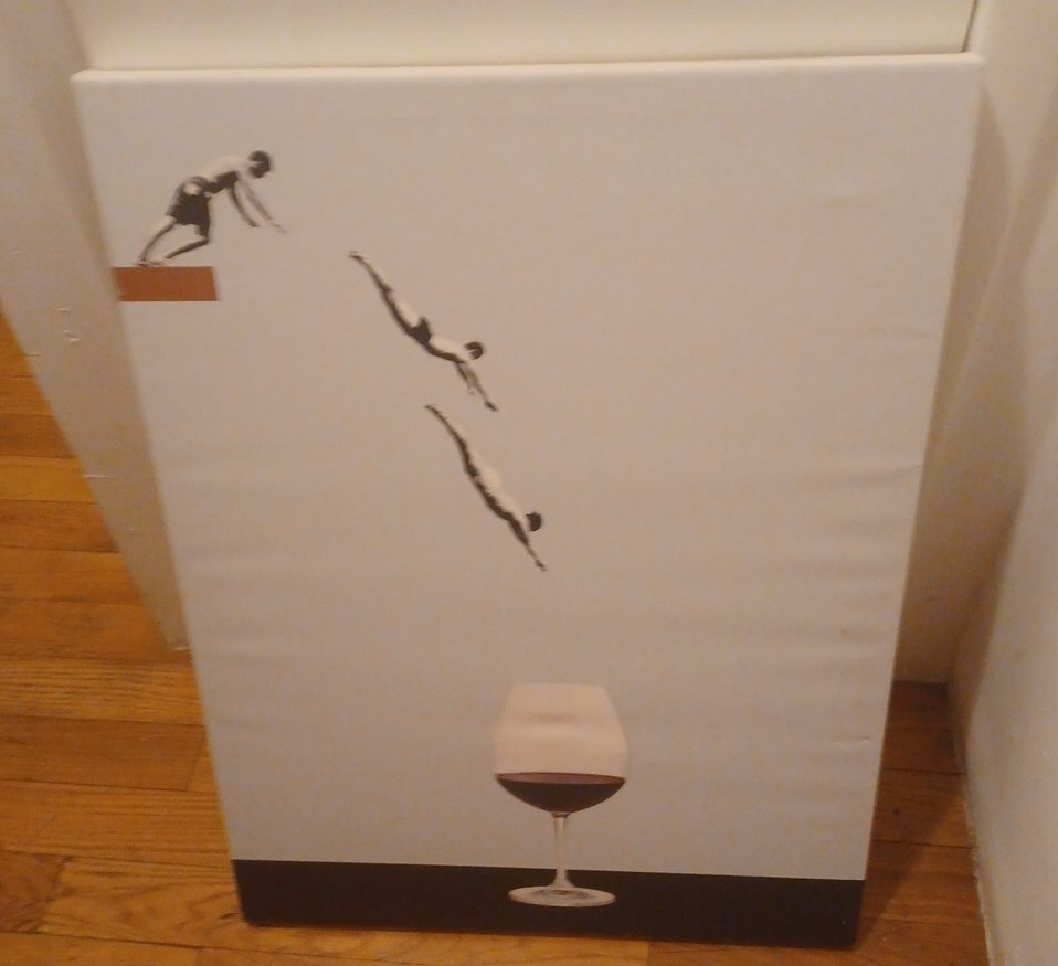 Diving Into Wine Art Print thumbnail