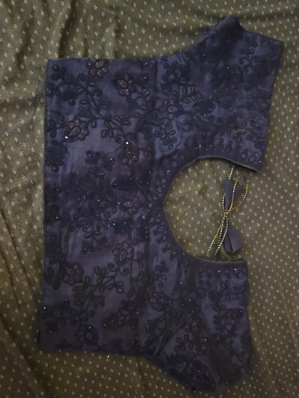 Navy Embroidered Top thumbnail