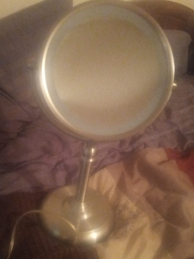 Illuminated Makeup Mirror with LED Ring Light thumbnail