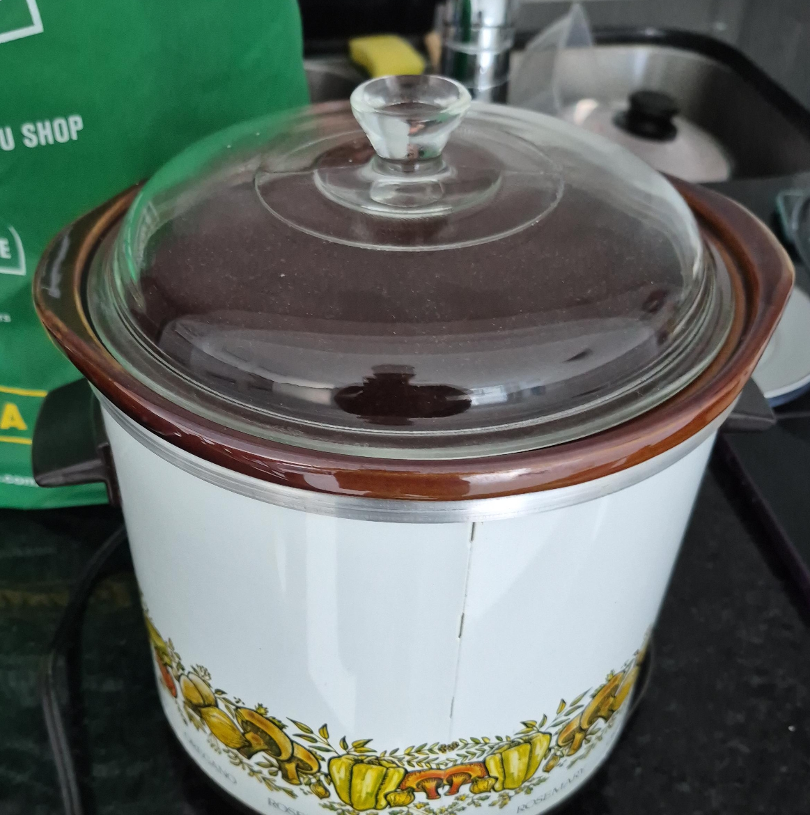 Vintage Slow Cooker with Glass Lid - photo 2