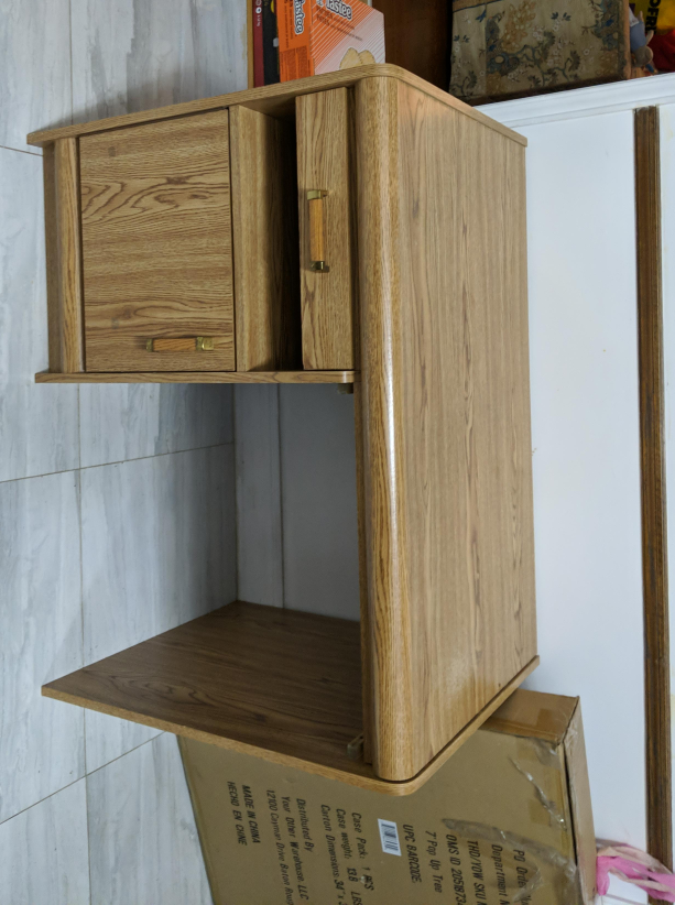 Desk with Wood Cabinet with Drawers💙 thumbnail