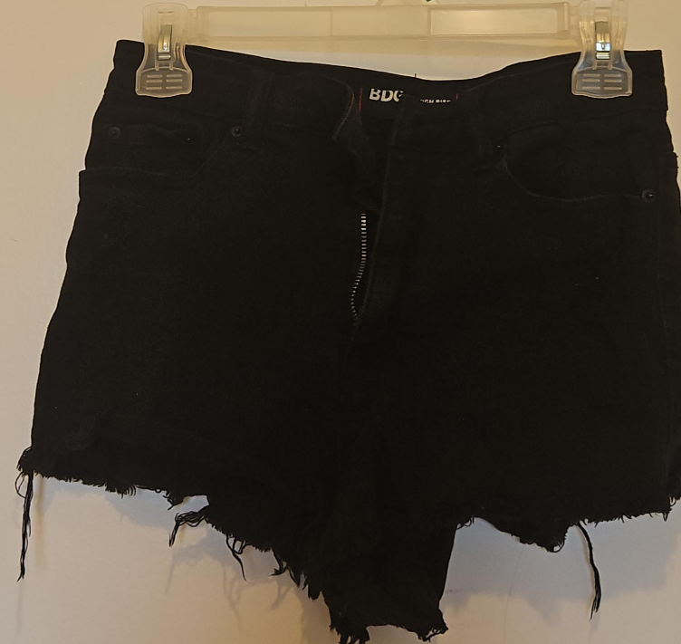 BDG Black Denim Shorts thumbnail