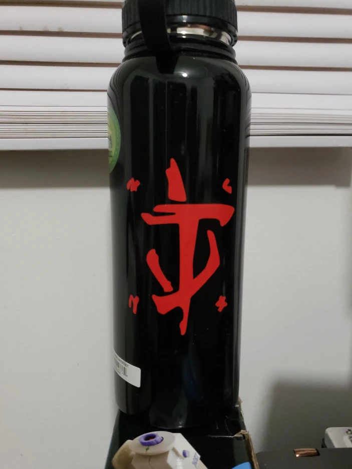Black Water Bottle with Doom Slayer Mark thumbnail
