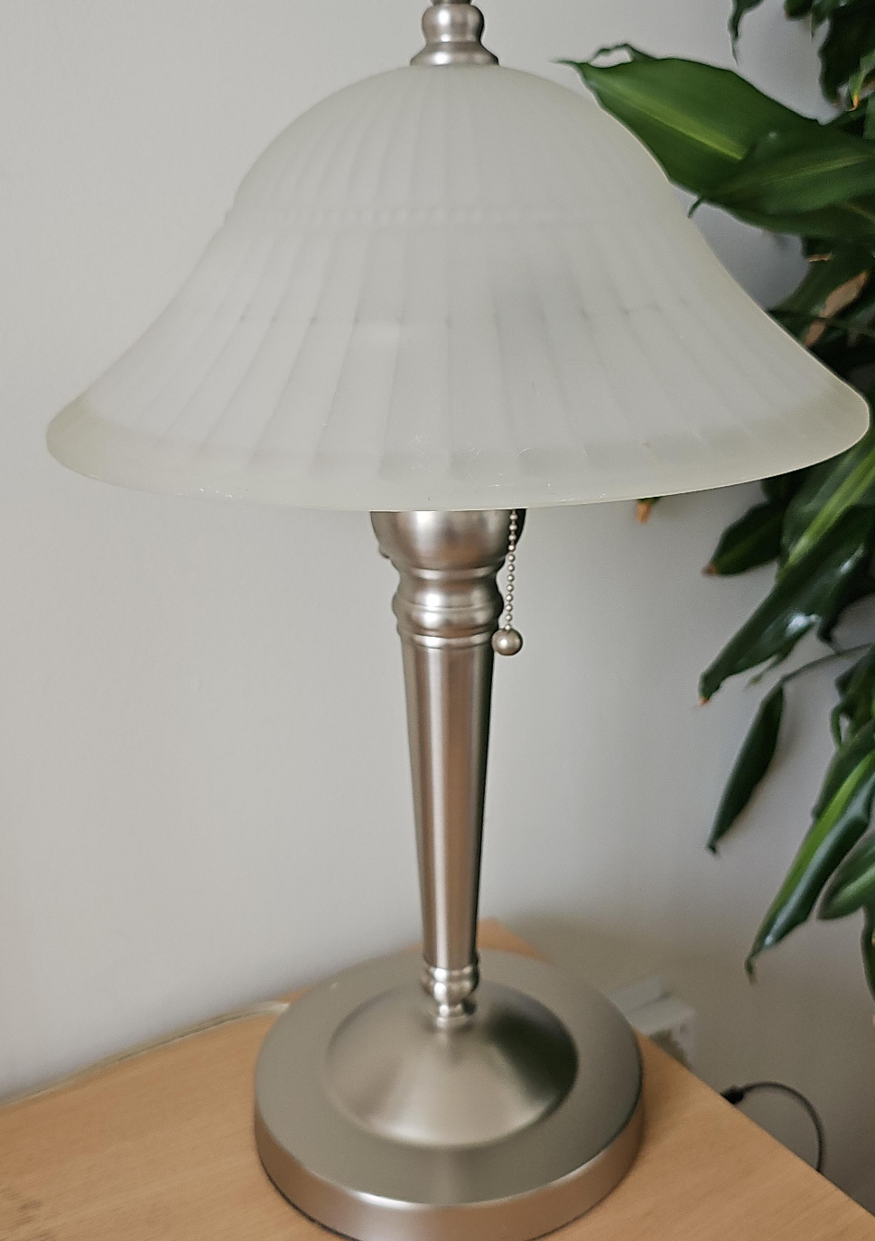 Bedside Table Lamp with Frosted Shade thumbnail