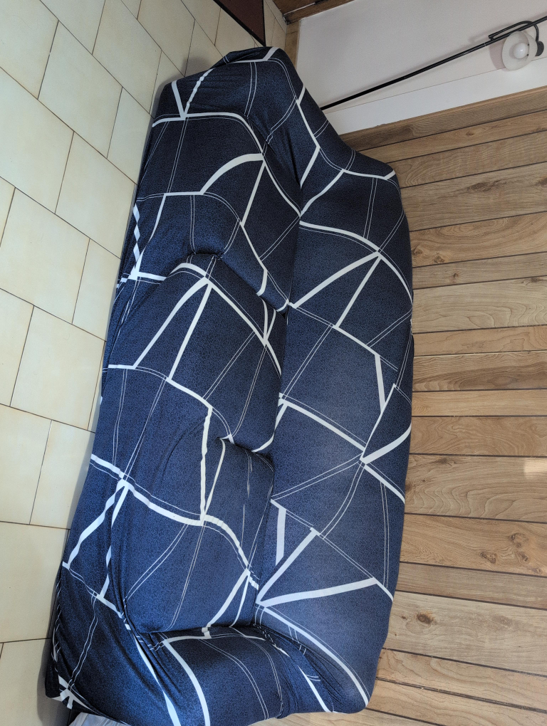 3 seater sofa with Couch Cover thumbnail
