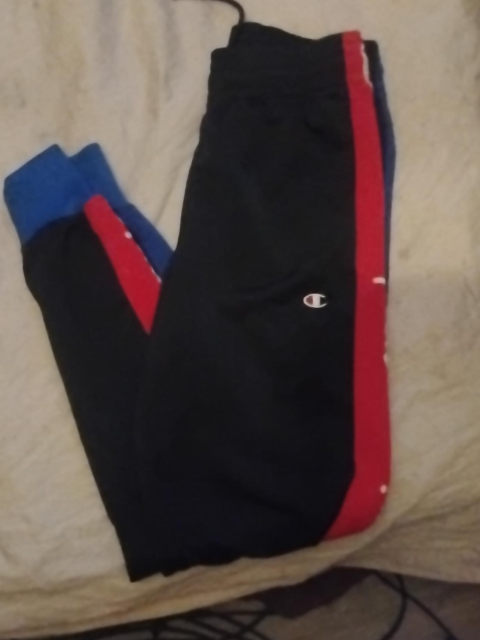 Champion Track Pants - Black, Red & Blue thumbnail