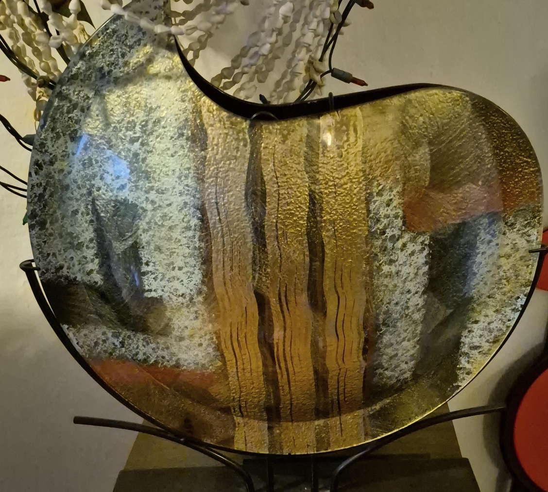 Decorative Gold and Silver Glass Bowl thumbnail