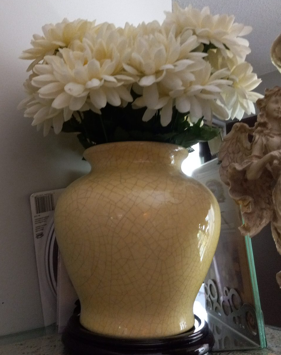 Floral Arrangement in Crackle Glaze Vase thumbnail