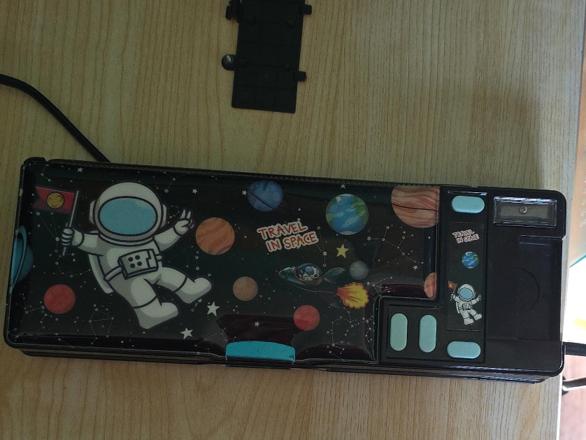 Astronaut Pencil Case with buttons 💚🥕 thumbnail