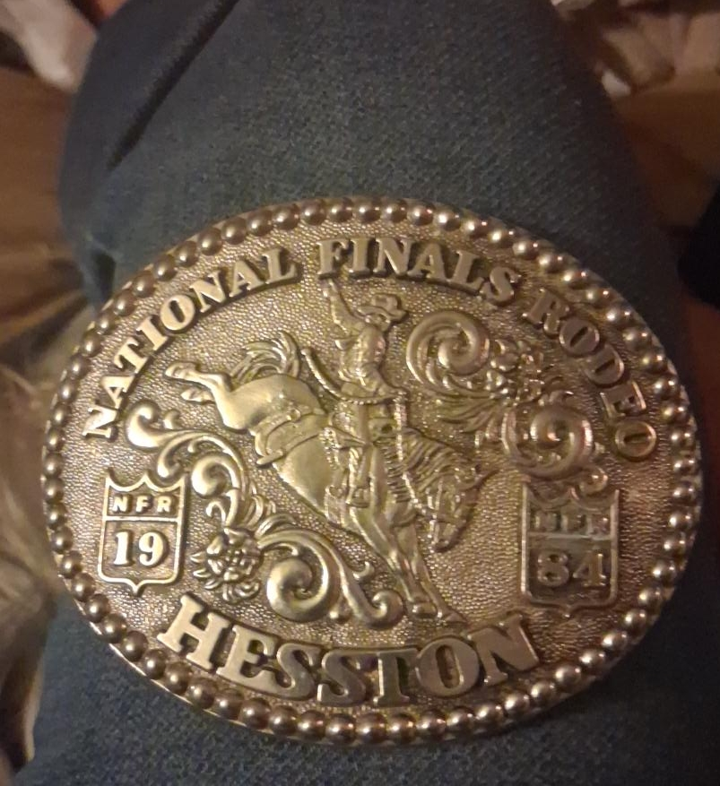 Vintage Hesston National Finals Rodeo Belt Buckle