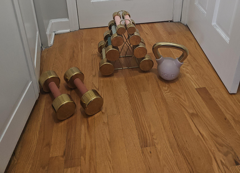 Blogilates Set of Dumbbells and Kettlebell