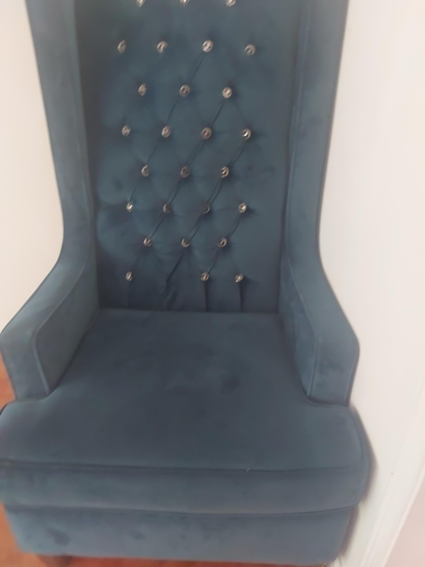 Blue Wingback Accent Chair thumbnail