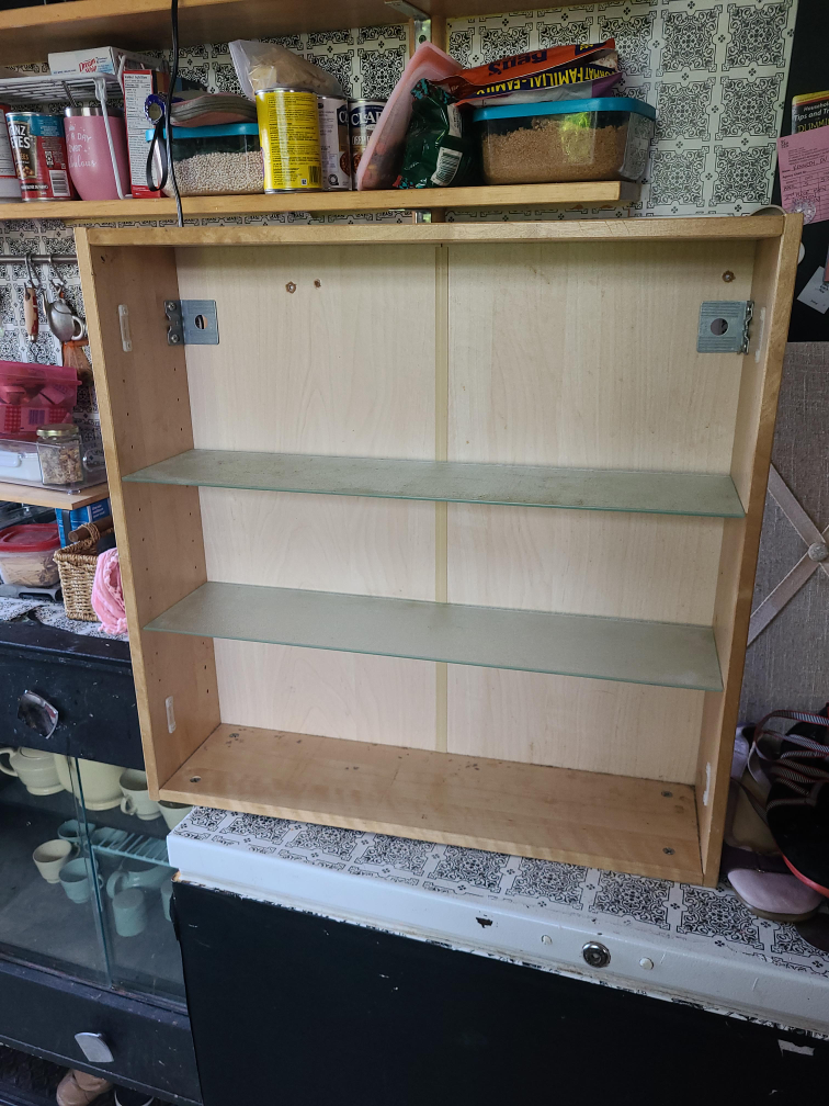 Wooden Display Cabinet with Glass Shelves thumbnail