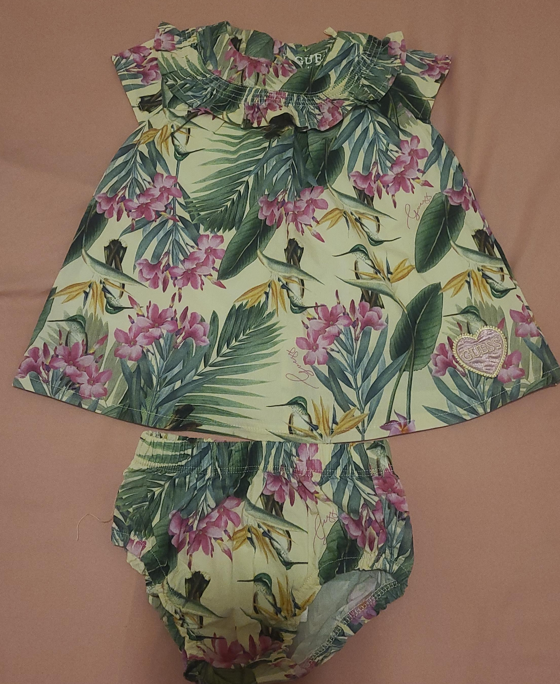Guess Baby Dress & Bloomer Set - Floral Print
