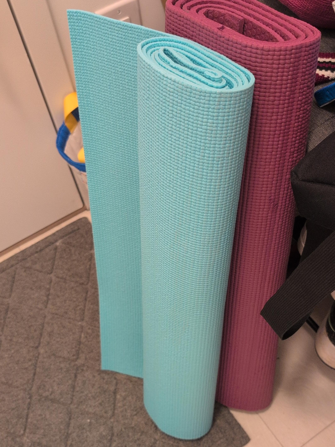 Yoga Mat - Turquoise and Purple thumbnail