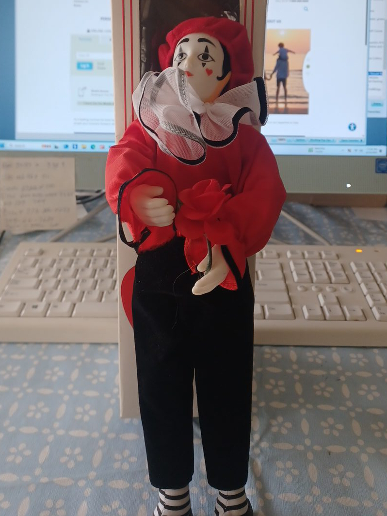 Clown Doll with Rose thumbnail