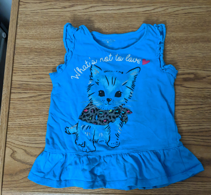 Kids Blue Cat T-Shirt #Freecycle #freecycle thumbnail