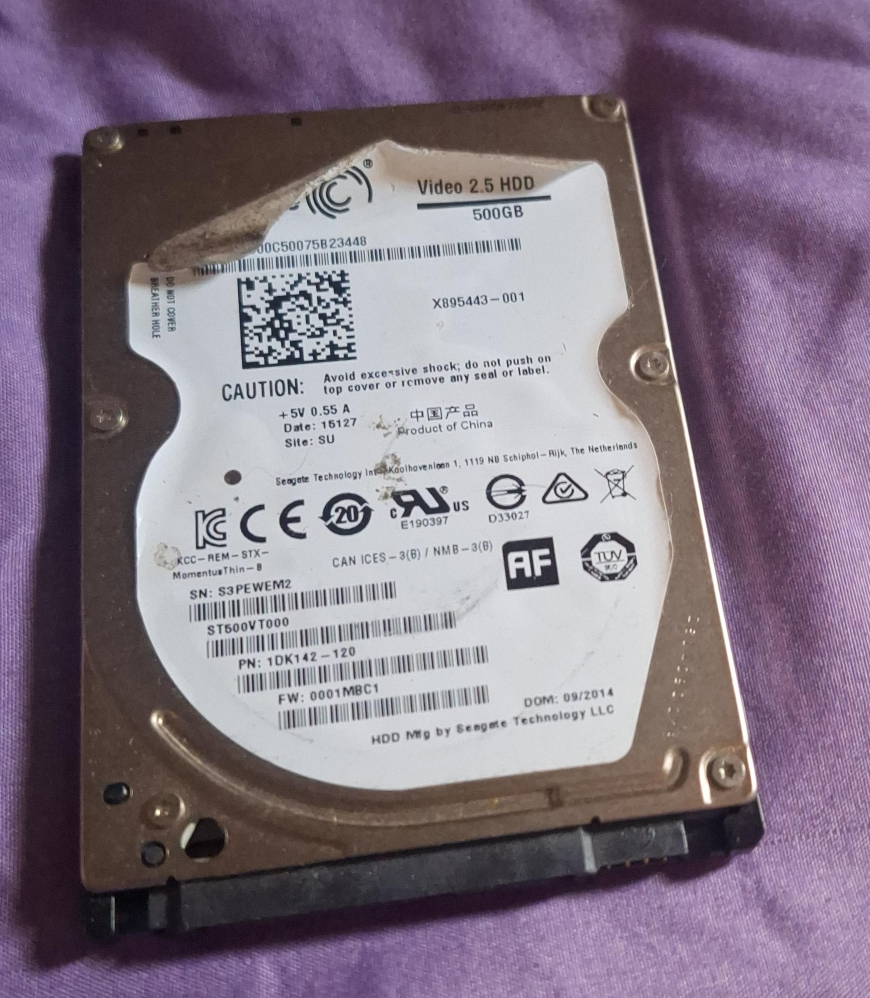 Seagate 500GB 2.5" HDD