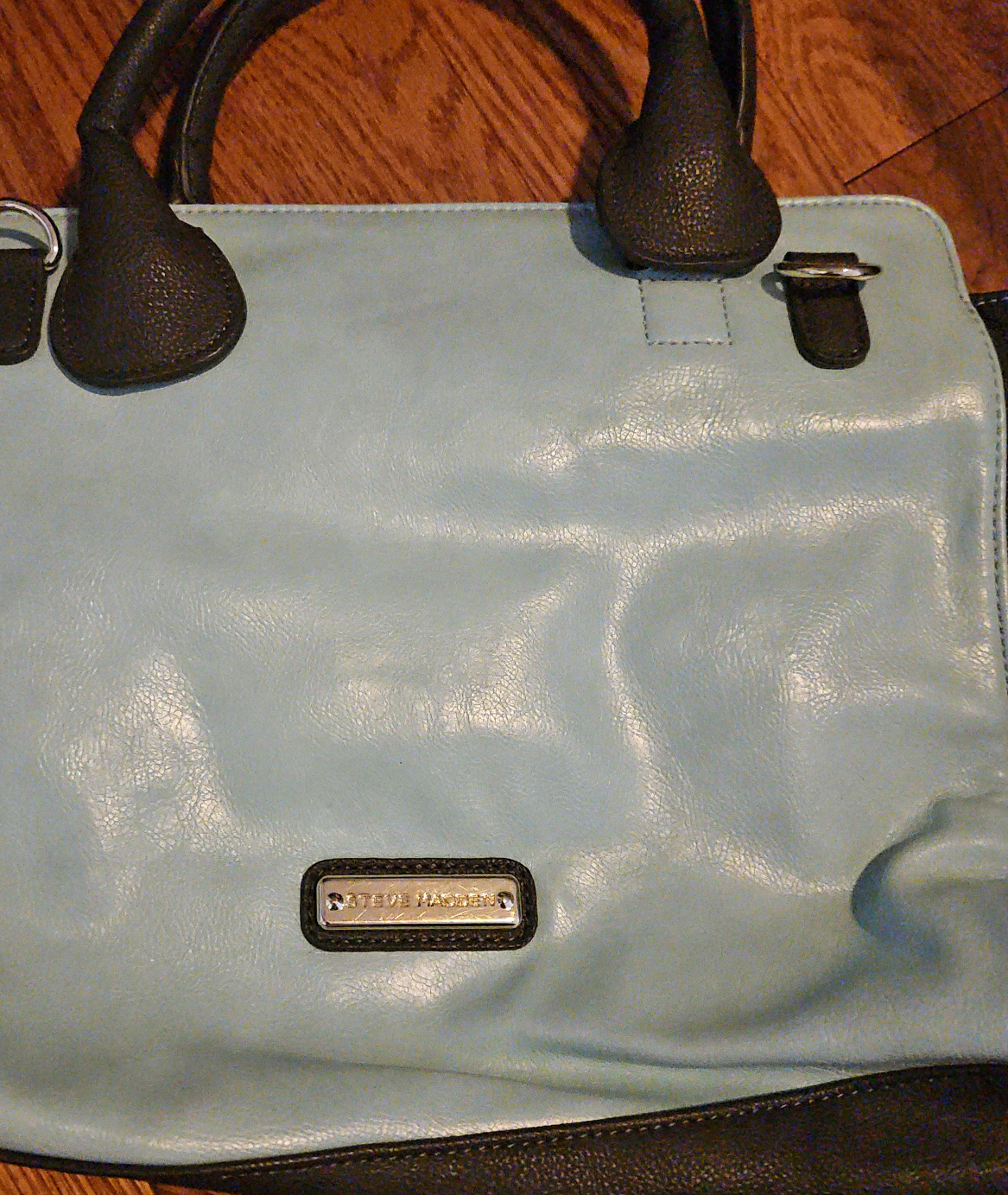 Steve Madden Tote Bag - Blue & Brown thumbnail