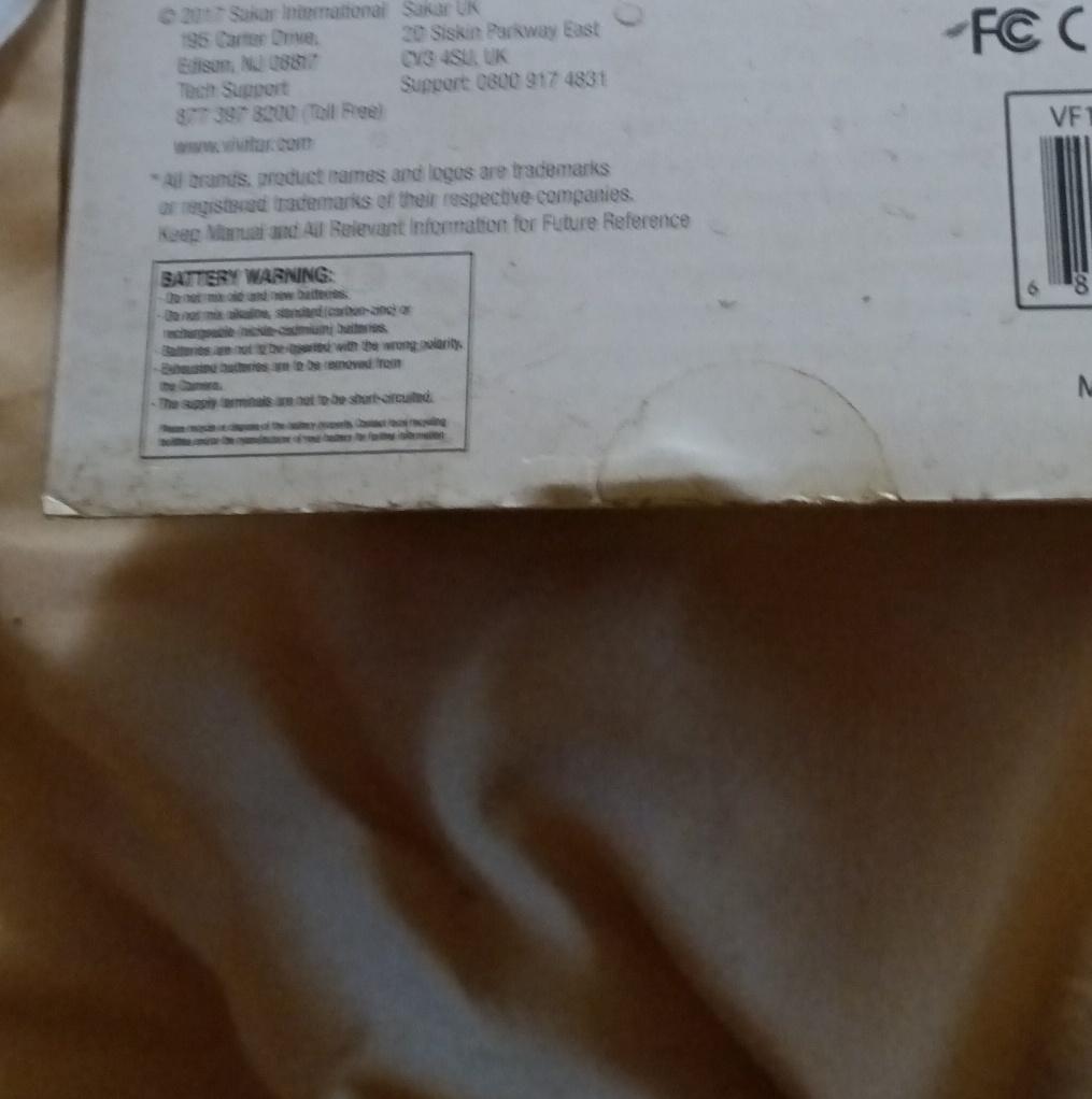 Sakar International Battery Warning Box thumbnail