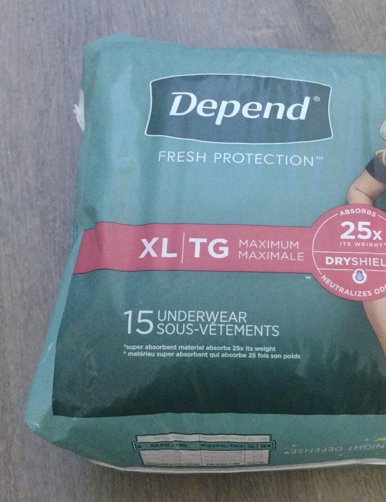 Depend Fresh Protection Underwear - XL/TG - 15 Count thumbnail