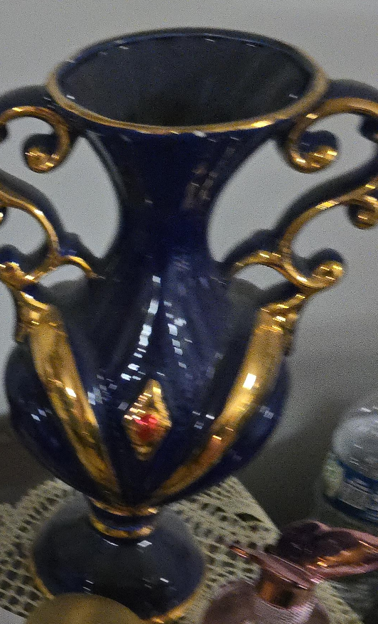 Blue and Gold Decorative Vase