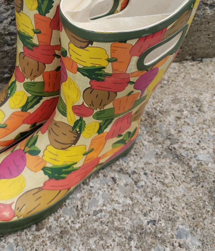 Vegetable Print Rain Boots thumbnail