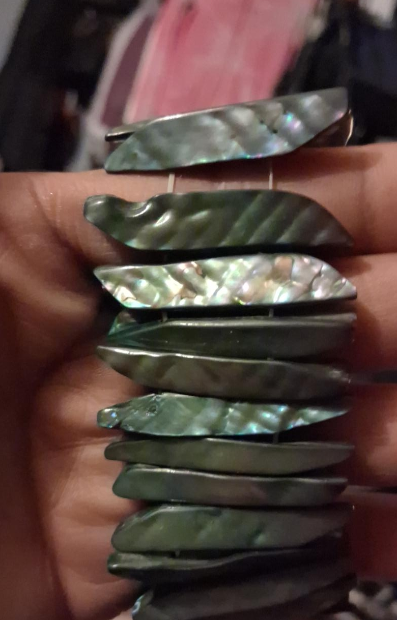Iridescent Abelony Shell Bracelet